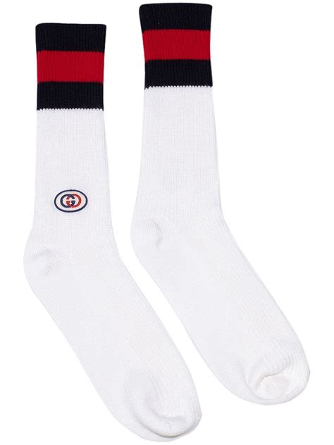 gucci white logo socks buy|gucci ankle socks women.